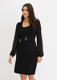 Kleid mit Mesh-Ärmeln, bonprix