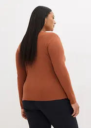 Pullover mit wellenförmigen Ausschnitt, bonprix