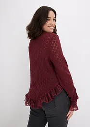 Pull en maille avec dentelle, bonprix