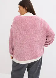 Gestreifter Pullover mit Stehkragen, bonprix