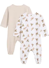 Baby Schlafoverall aus reiner Bio Baumwolle (2er Pack), bonprix