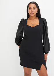 Kleid mit Lederimitat, bonprix