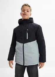 wasserdichte Winterjacke im Colourblocking mit Kapuze, bonprix
