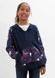 Sweat zippé fille, bonprix