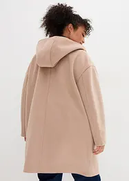 Manteau court aspect laine à capuche, bonprix