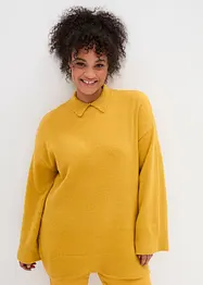 Oversize Pullover mit Turtleneck und Seitenschlitzen, bonprix