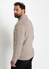 Gilet en maille à motif côtelé, bonprix