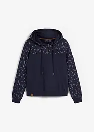 Kapuzensweatshirt mit Reißverschluss aus reiner Baumwolle, bonprix