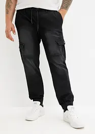 Regular Fit Sweat-Jeans mit Cargotaschen, Straight, bonprix