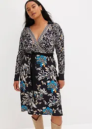 Robe midi avec ceinture à nouer, bonprix