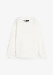 Sweat-shirt à empiècement en maille, bonprix