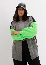 Oversize-Strickjacke mit Color-Blocking, bonprix