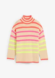 Pull oversize à rayures fluo, bonprix