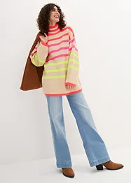 Oversize-Pullover mit Neonstreifen, bonprix