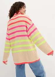 Oversize-Pullover mit Neonstreifen, bonprix