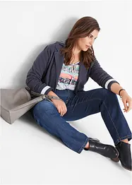 Jean droit taille mi-haute, extensible, bonprix