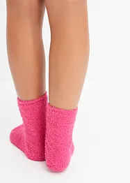 Lot de 3 paires de chaussettes douillettes à nœud en satin, bonprix