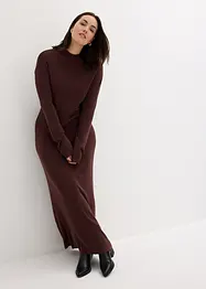 Maxi-Feinstrickkleid mit Stehkragen, langarm, bonprix