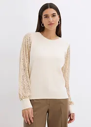 Pullover mit Pailettenärmeln, bonprix