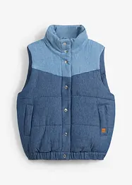 Gilet sans manches matelassé en jean, bonprix