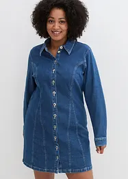 Robe en jean boutonnée, bonprix