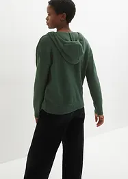 Strick-Pullover mit V-Ausschnitt und Kapuze, bonprix