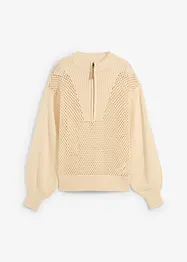 Pull en maille ajourée, bonprix