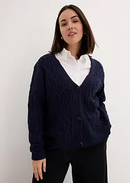 Strickjacke mit Zopfmuster, bonprix