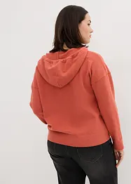 Strick-Pullover mit V-Ausschnitt und Kapuze, bonprix