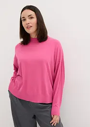 Oversized Feinstrick-Pullover mit Stehkragen, bonprix