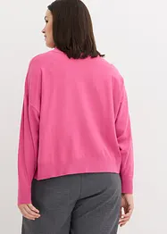 Pull oversize en fine maille à col montant, bonprix