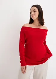 Off-Shoulder-Ripp-Pullover, bonprix