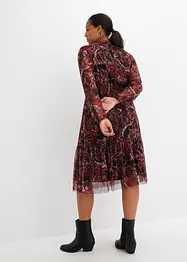 Robe midi imprimée en mesh, bonprix