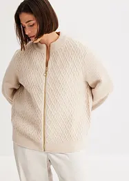 Strickjacke mit Zopmuster, bonprix