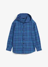 Jungen Flanell-Langarmhemd mit Kapuze, bonprix