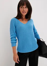 Pull côtelé en coton, bonprix