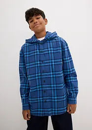 Jungen Flanell-Langarmhemd mit Kapuze, bonprix