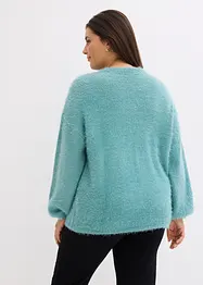 Pullover aus flauschigem Federgarn, bonprix