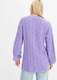 Pull oversize à motif torsadé, bonprix