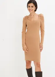 Robe en maille à décolleté carré, bonprix