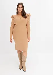 Robe en maille à décolleté carré, bonprix