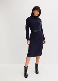 Geripptes Strickkleid aus reiner Baumwolle, bonprix