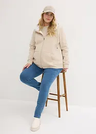 Umstands-Sweatjacke mit Baby-Einsatz und flauschiger Innenseite, bonprix