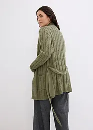 Longstrickjacke mit Zopfmuster, bonprix