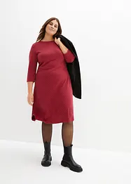 Robe en jersey milano de viscose mélangée avec motif jacquard, bonprix