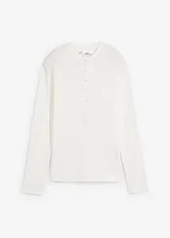 Baumwoll- Henleyshirt aus Rippe, bonprix