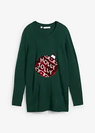 Pull de Noël avec sequins réversibles, bonprix