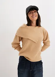 Pullover mit großem Kragen, bonprix