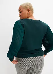 Pullover mit plissierten Ärmeln, bonprix