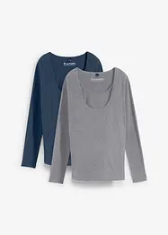 2-in-1 Umstands- und Stillshirts aus Bio-Baumwolle (2er-Pack), bonprix